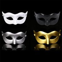 Wholesale Luxury Mens Venetian Party Masquerade Mask Roman Gladiator Halloween Masks Mardi Gras Half Face Optional Multi color B3