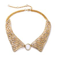 Wholesale Royal Noble Collars Accessories Hollow Out Diamante Solitaire Statement Choker Necklace Fashion Chokers