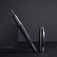 Wholesale 3Pcs Hongdian Black Metal Fountain Pen Ink Titanium EF F Nib Gun black Cap Clip Excellent Business Gift Pens