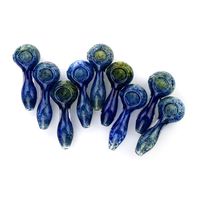 Wholesale Hookah Glass Hand pipe sea blue green smoke tobacco pipes thick high quality in stock