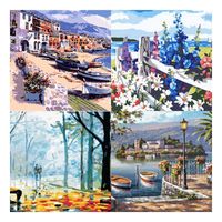Wholesale Paintings By Number Canvas Paint Modern Home Decor Pictures Frames Board Art DIY Acrylic Coloring Crafts Drawing Frescoes Image
