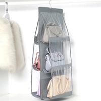 Wholesale Foldable Hanging Bag Layers Pocket Clear Double Sides Purse Tote Bags Handbag Storage Organizer Wardrobe Closet Door Wall Hanger Pouch