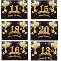 Wholesale Party Decoration th th Happy Birthday Banner Background Men s Women s Boys Girls Cake Table Pography