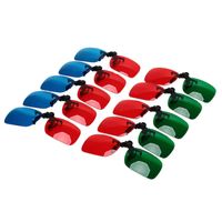 Wholesale 2x Red And Cyan Glasses Fits Over Most Prescription For D Movies Gaming TV x Clip On x Anaglyph Style