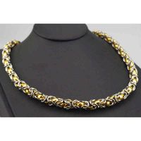 Wholesale Pure Gold Silver Color Chain Necklace With Big Discount Popular Chains Jewelry for woman man HZB043