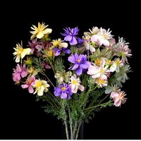 Wholesale Wedding Flowers Lovegrace DIY Bouquet Artificial Flower Happiness Daisy Arrangement Heads Silk Home Table Party Decor