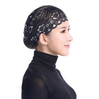 Wholesale Berets Muslim Fashion Woman Stretch Lace Turban Hat Chemo Cap Hair Loss Head Scarf Wrap Chemotherapy Floral Print