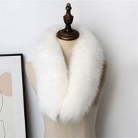 Wholesale 80 cm Real Fox Fur Scarf Fur Tail Collar Shawl Scarves Wrap Stole Neck Warmer Scarves