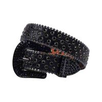Wholesale Customized Rhintone Black Girls Teens Bling Diamond Studded Leather Belts For children