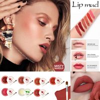Wholesale Lip Gloss Air Matte Soft Waxy Canned Mud Cloud Velvet Glaze With Brush Long Lasting Moisturizing Lipstick