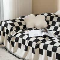 Wholesale Simple Modern Sofa Cover All inclusive Universal Cover Checkerboard Sofa Sand Hair Towel Full Cover Anti cat Scratch Sand Release