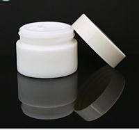 Wholesale 2021 g g g Glass Jar White Porcelain Cosmetic Jars with Inner PP liner Cover for Lip Balm Face Cream