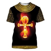 Wholesale Men s T Shirts Summer Hipster Men T shirt Ancient Egypt Ankh Symbols D Printed Harajuku Short Sleeve T Shirts Unisex Casual Tops KJ015