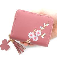 Wholesale Wallets Short Women s Purse Handbag Embroidered Purse With Zipper Little Girl s Change Bag Card Bag
