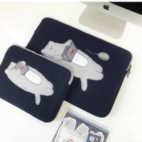 Wholesale Ins Cartoon Cat Laptop Tablet Case Liner Bag For Korean Fashion Ipad Pro Inch Computer Case Cover Briefcase Pouch