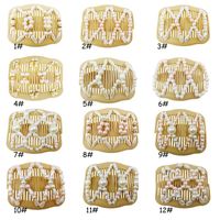 Wholesale Hair Clips Barrettes Trend Wooden Double Row Elastic Magic Combs For Women Imitation Pearls Beaded Pins String Clamp Hairstyle