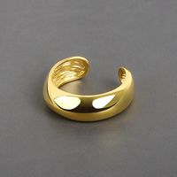 Wholesale Minimalist Copper Chunky Resizable Rings for Women Elegant Gold Color Thick Stack Round Circle Open Finger Rings Wedding Jewelry