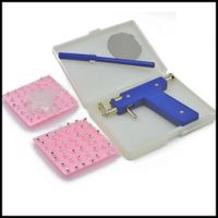 Wholesale Professional No Pain Steel Safe Blue Pro Steel Ear Nose Body Piercing Gun Tool Kit Instrument Studs Set Jewelry Tool