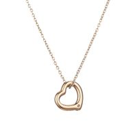 Wholesale Heart Shaped Fashion Ladies Collarbone Necklace For Women Rose Gold Romantic Light Luxury Delicate Qixi Gift Ornaments Pendant Necklaces