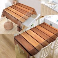 Wholesale Table Cloth Big Size Custom Wood Modern Dustproof Tablecloth High Quality Print Everything For Home And Kitchen