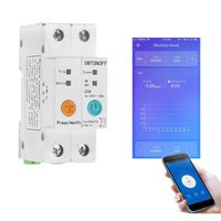 Wholesale Smart Home Control Single Phase Din Rail WIFI Energy Meter Leakage Protection Remote Read KWh Wattmeter Voice Alexa