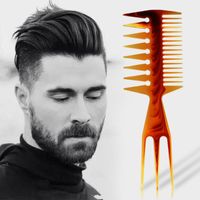 Wholesale Hair Brushes Styling Brush Oil Comb Retro Head Wide Tooth CombBarber Tools Beard Moustache Salon Hairdressing