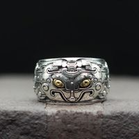 Wholesale 925 Silver Westernized Bull King Ring Travel Personality Punk Men s Fashion Classic Jewelry Ring Dimension Weight G PBG061