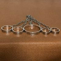 Wholesale Heavy BDSM Set Stainless Steel Bondage Handcuffs Ankle Cuff with Chain Sex Collar for Couples Adult Games Restraints Fetish Slave Bsdm Sets for Sex Bsdm Sets for Sex