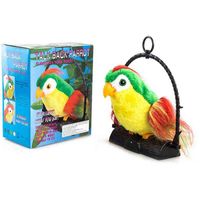 Wholesale 22cm Electric Talking Parrot Toy Cute Speaking Record Repeats Waving Wings Electronic Bird Stuffed Plush Toy Kids Birthday Gift G1224