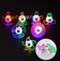 Wholesale Night market led Gloves small toys creative finger tip top spinning children s ring bracelet adult nightclub gadgets