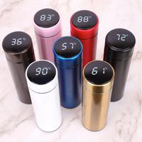 Wholesale Intelligent Stainless Steel Thermos Bottle Cup Temperature Display Vacuum Flasks Travel Car Water Bottle With LCD Touch Screen DLH435