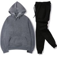 Wholesale 2022 New Fashion Cotton Track Sportswear Suit Mens Tracksuit Autumn And Winter Trousers Hoodie Pullover Two Jogging Suits S XL