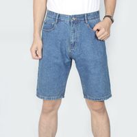 Wholesale Men s Denim Shorts Summer Loose Thin Dark Blue Casual More Sizes