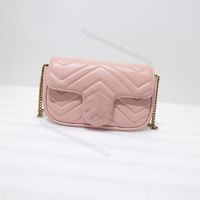 Wholesale Fashionable women s shoulder bags high quality lambskin quilted chevron pattern leather cross body handbag dinner Flip square bag chain mini size G11