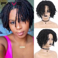 Wholesale Braided Wigs Faux Dreadlock Synthetic Short Braiding Twist Hair Afro Curly For Black White Women Party Or Daily Lifefactory direct