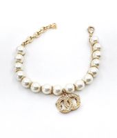 Wholesale Luxury Designerbrand women Bracelets Strands beaded necklaces SS designer Jewellery Big pearl chain bracelet