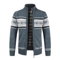Wholesale Men s Jackets ZOGAA Winter Thick Knitted Sweater Coat Off Long Sleeve Cardigan Fleece Full Zip Male Causal Plus Size Clothing For Autumn