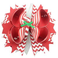 Wholesale Hair Accessories Fashion Christmas Tree Gift Ribbon Bows Clip Snow Clips Pin Swallowtail Bowknot Hairpin
