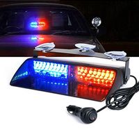 Wholesale Led Flash Car Strobe Light Red Blue Amber White Signal Lamps Flashing Windshield Warning V Emergency Lights