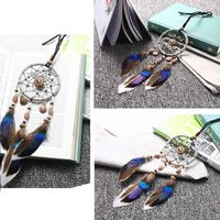 Wholesale Natural Feathers Handcraft Hanging Ornaments Room Bedroom Catcher Ring For Car Dream American Native Beaded Wall Decor Y8E1 Decorative Objec