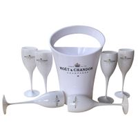 Wholesale 2021 Cups Bucket Ice Bucket and Wine Glass ml Acrylic Goblets champagne Glasses wedding Wine Bar Party Wine Bottle Cooler