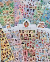 Wholesale Wall Stickers Kawaii Cartoon Animal Watermelon Sticker Pocket Diary DIY Decoration Bronzing Student Supplies