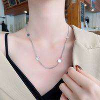 Wholesale Chaosheng S925 Sterling Silver Splicing Smiley Face Expression Necklace Ins Fashion Cool Style Minority Design Clavicle Chain Female