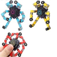 Wholesale Party Favor Fingertip Spinner Fidget Spinner Hand Gyro Toy Bicycle Chain Decompression Rotating Deformed