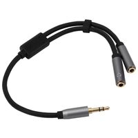 Wholesale Audio Cables Connectors mm To Dual Y Splitter Cable Adapter Earphone For Couple Girlfriend Portable High Quality Handfree Stereo Mu