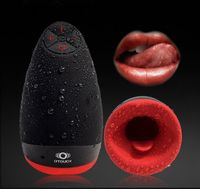 Wholesale Men Electric Lick Suck Automatic Oral Machine Male Masturbator Cup Speeds Vibrating Intelligent Heat Realistic Sex Toy