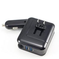 Wholesale High quality in1 Compact Wall Chargers Car Converter Dual USB Port V A Fast Charging Folding Home Travel Charger AC DC Power Adapter