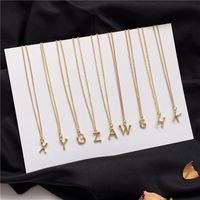 Wholesale Pendant Necklaces Classic Fashion Metal Chain Letter A G H K S W X Y Z Shaped Pendent Necklace For Women Men Girls Kid Neck Jewelry Gift Who