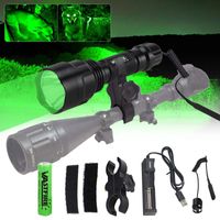 Wholesale Lumen T6 LED Tactical Hunting Torch Waterproof Battery Red Green White Light Remote Switch Gun Mount Flashlights Torches
