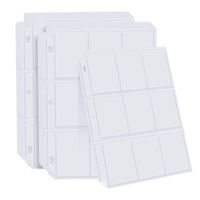 Wholesale Greeting Cards Trading Card Sleeve Pages Pack Pocket Storage Pages Holes Fit Ring Binder